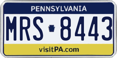 PA license plate MRS8443