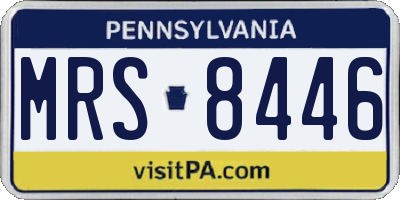 PA license plate MRS8446