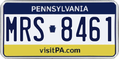 PA license plate MRS8461