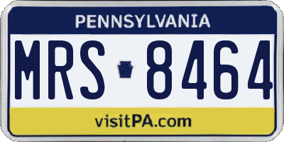 PA license plate MRS8464