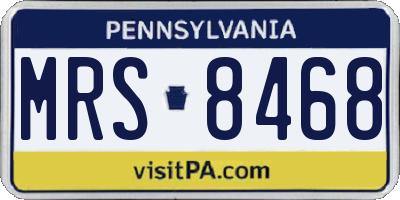 PA license plate MRS8468