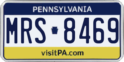 PA license plate MRS8469