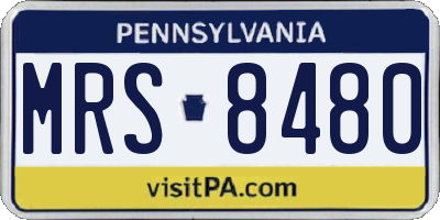 PA license plate MRS8480