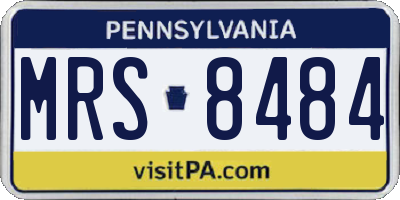 PA license plate MRS8484