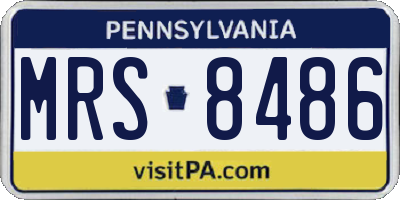 PA license plate MRS8486