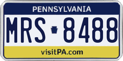 PA license plate MRS8488