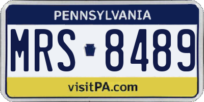 PA license plate MRS8489