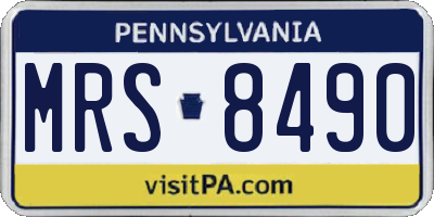 PA license plate MRS8490