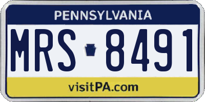 PA license plate MRS8491
