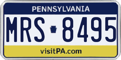 PA license plate MRS8495