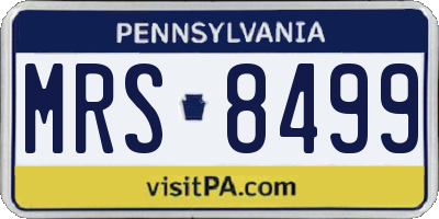 PA license plate MRS8499