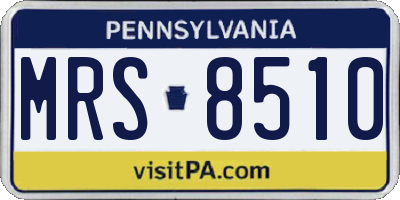 PA license plate MRS8510