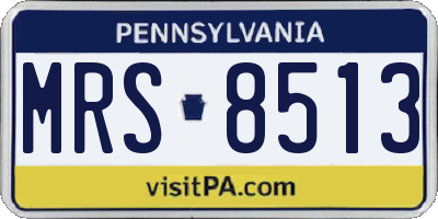 PA license plate MRS8513