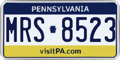 PA license plate MRS8523