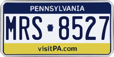 PA license plate MRS8527