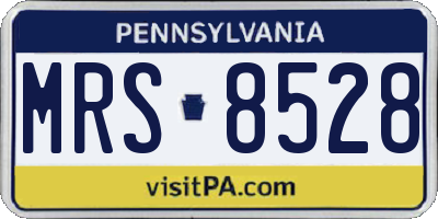 PA license plate MRS8528