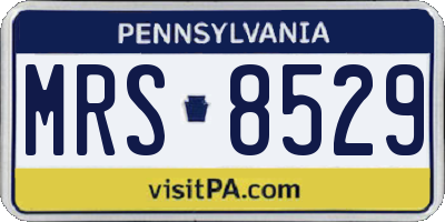 PA license plate MRS8529