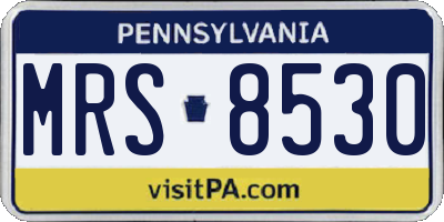 PA license plate MRS8530