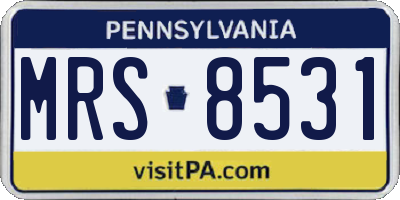 PA license plate MRS8531