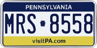 PA license plate MRS8558