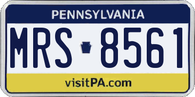 PA license plate MRS8561