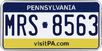 PA license plate MRS8563