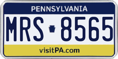 PA license plate MRS8565