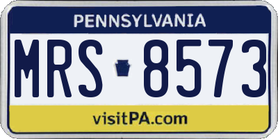 PA license plate MRS8573