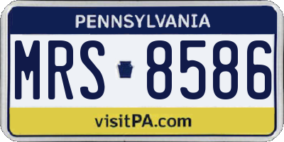 PA license plate MRS8586