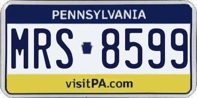 PA license plate MRS8599