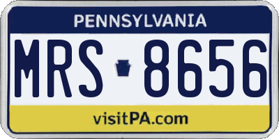 PA license plate MRS8656