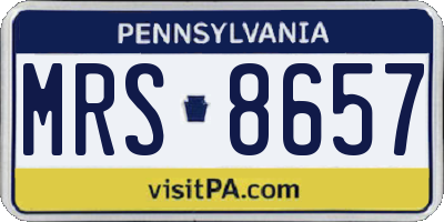 PA license plate MRS8657