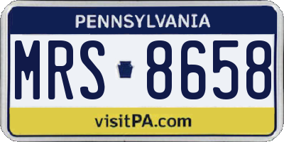 PA license plate MRS8658