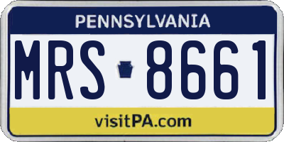 PA license plate MRS8661