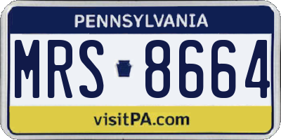 PA license plate MRS8664