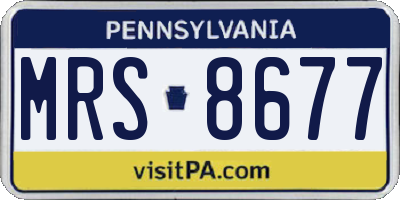 PA license plate MRS8677