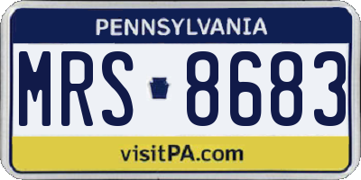 PA license plate MRS8683