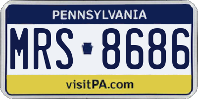 PA license plate MRS8686