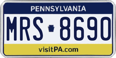 PA license plate MRS8690