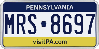 PA license plate MRS8697