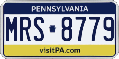 PA license plate MRS8779