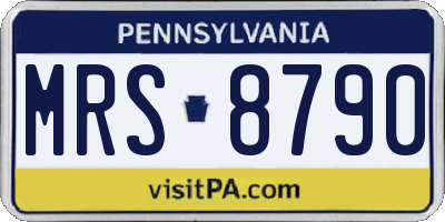 PA license plate MRS8790