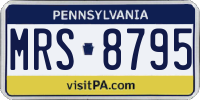 PA license plate MRS8795