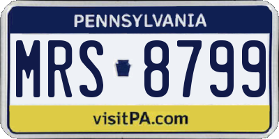 PA license plate MRS8799