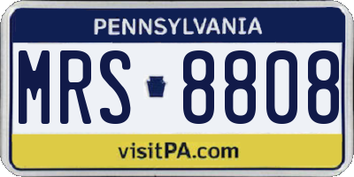 PA license plate MRS8808