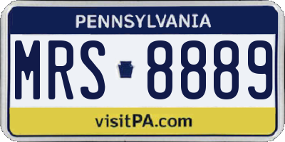PA license plate MRS8889