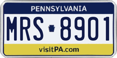 PA license plate MRS8901