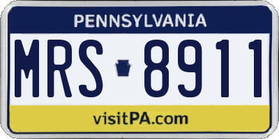 PA license plate MRS8911