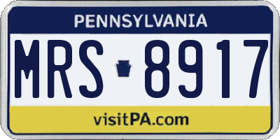 PA license plate MRS8917