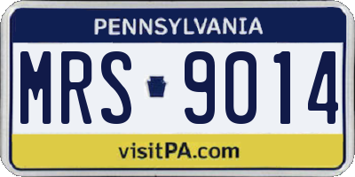 PA license plate MRS9014